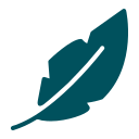 green feather icon