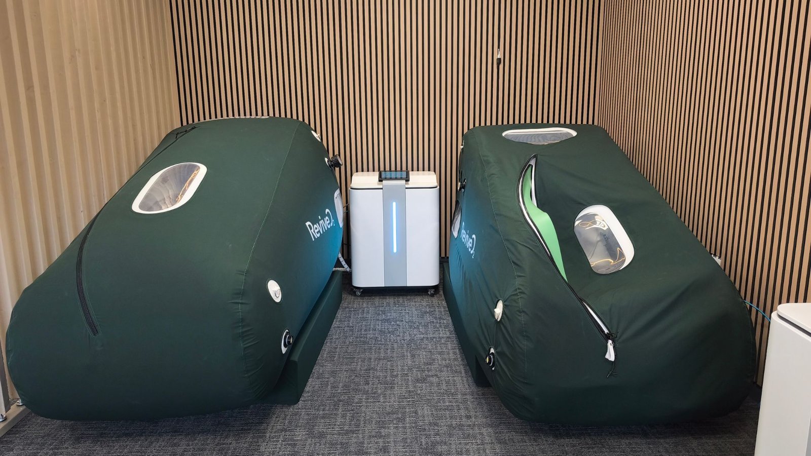  HBOT chamber at ReviveO2 wellness centre in Littlehampton, West Sussex